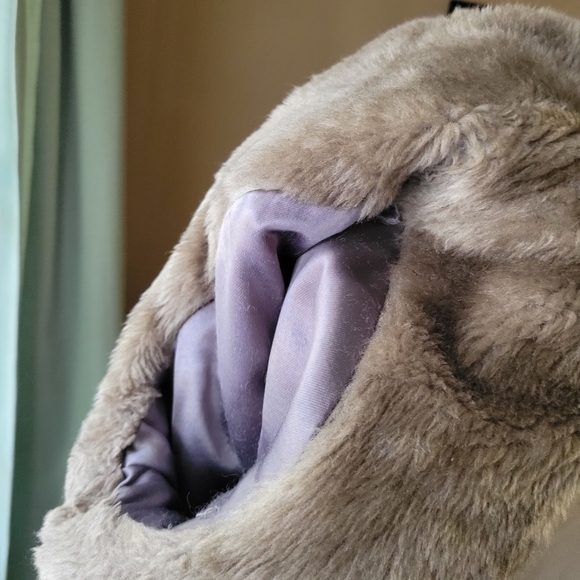 Vintage London Fog Tan Utility Coat - Faux Fur Lining - Women's S (13/14) - Picture 7 of 9